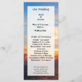 Hochzeitsprogramm "Sunrise at Sea" Programm (Vorderseite)