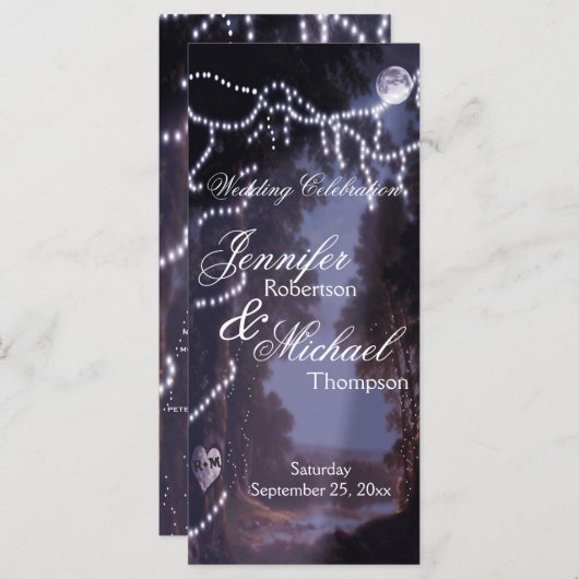 Hochzeitsprogramm | Tree Lights Programm (Vorne/Hinten)