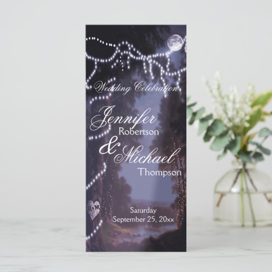 Hochzeitsprogramm | Tree Lights Programm (Stehend Vorderseite)