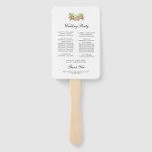 Hochzeitsprogramm Tropical Floral & Greenery Garde Fächer (Rückseite)