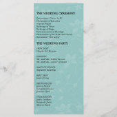 Hochzeitsprogramm - Türkisfarbener Kronleuchter Programm (Rückseite)