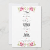 Hochzeitsprogramm und Menü für Wasserfarben Rosa A (Rückseite)