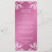 Hochzeitsprogramm Vintage Wirbel 2 Rosa Programm (Rückseite)