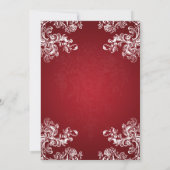 Hochzeitsprogramm Vintagen Wirbel 2 Rot einfügen Einladung (Rückseite)