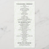 Hochzeitsprogramm Vintages Ananas Programm (Rückseite)