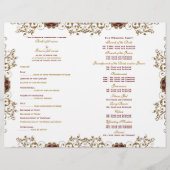 "Hochzeitsprogramm" Vintages Bordeaux (Vorderseite)