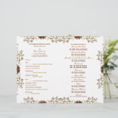 "Hochzeitsprogramm" Vintages Bordeaux (Stehend Vorderseite)