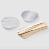 Hochzeitsprogramm | Violett Silberstreifen Monogra Fächer (Non-assembled)