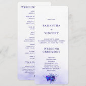 Hochzeitsprogramm-Vorlage Blue Orchid Einladung (Vorne/Hinten)