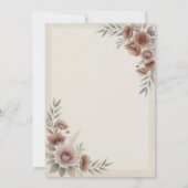 Hochzeitsprogramm Vorlage | Elegante Florale Hochz (Rückseite)