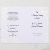 Hochzeitsprogramm Vorlage Lavendelblüte (Vorderseite)
