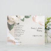 Hochzeitsprogramm Vorlage Zeremonie Modern Weiß (Stehend Vorderseite)