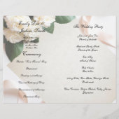 Hochzeitsprogramm Vorlage Zeremonie Modern Weiß (Rückseite)