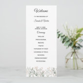 Hochzeitsprogramm Waldwildblumen (Stehend Vorderseite)