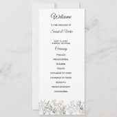 Hochzeitsprogramm Waldwildblumen (Vorderseite)