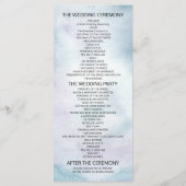 Hochzeitsprogramm Wasserfarbe Bohemische Blumenfed Programm (Rückseite)