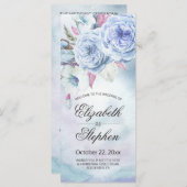 Hochzeitsprogramm Wasserfarbe Bohemische Blumenfed Programm (Vorne/Hinten)