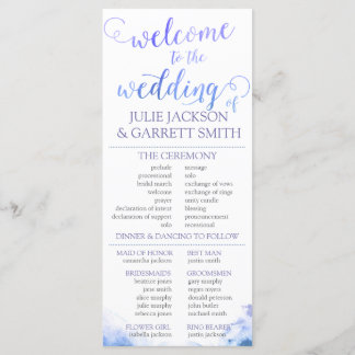 Hochzeitsprogramm - Watercolor - US-Hochzeitsprogr Programm