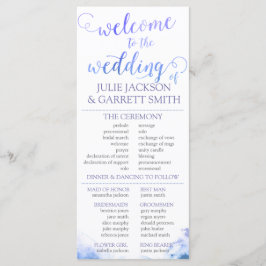 Hochzeitsprogramm - Watercolor - US-Hochzeitsprogr Programm