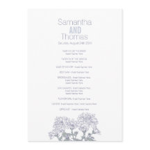 Hochzeitsprogramm Weißer Grau Chrysanthemum