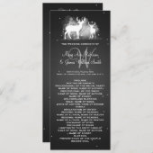 Hochzeitsprogramm Winter Deer Sparkle Black Programm (Vorne/Hinten)