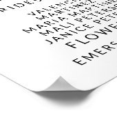 Hochzeitsprogramm Zeichengröße Lila Rose Blumenmus Poster (Ecke)