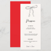 Hochzeitsprogramm Zeitplan – Minimalistischer Boge Menükarte (Vorne/Hinten)