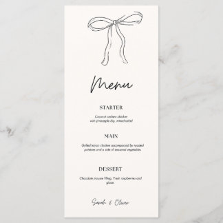 Hochzeitsprogramm Zeitplan – Minimalistischer Boge Menükarte