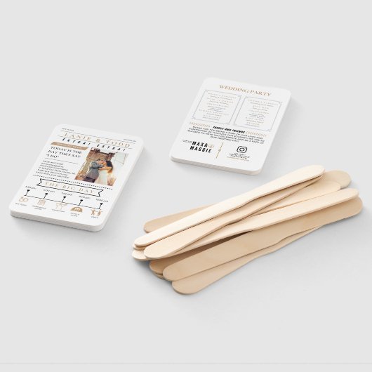 Hochzeitsprogramm Zeitung, Infografisches Programm Fächer (Non-assembled)