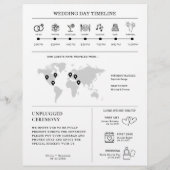 Hochzeitsprogramm Zeitung Zeitleiste Flyer (Hinten)
