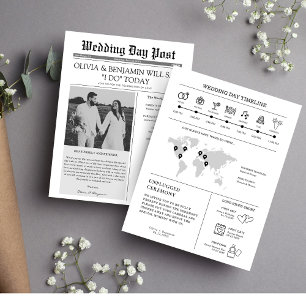 Hochzeitsprogramm Zeitung Zeitplan Flyer