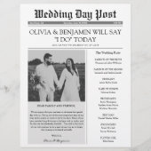 Hochzeitsprogramm Zeitung Zeitplan Flyer (Vorne)
