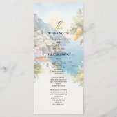 Hochzeitsprogramm Zitrone Amalfi-Küste | Italienis Menükarte (Vorderseite)
