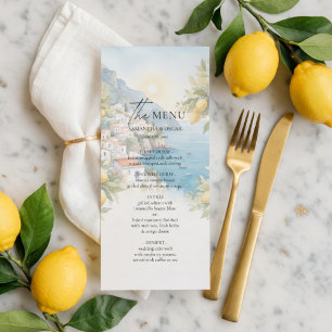 Hochzeitsprogramm Zitrone Amalfi-Küste Italienis Menükarte