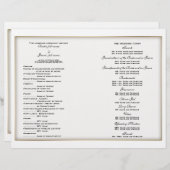 Hochzeitsprogramm (zwei) (Vorne/Hinten)