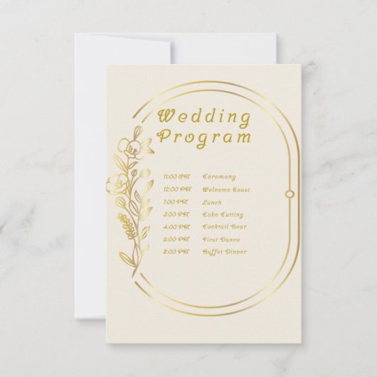 Hochzeitsprogramme (Vorderseite)