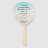 Hochzeitsprogramme am Meer Fächer (Vorderseite)