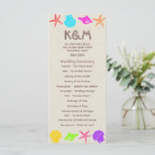 Hochzeitsprogramme am Strand Programm (Stehend Vorderseite)