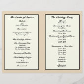 Hochzeitsprogramme am Strand: Starfish in Sand (Rückseite)