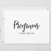 Hochzeitsprogramme Bitte nehmen Sie ein Zeichen Einladung (Vorderseite)