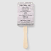 Hochzeitsprogramme Champagner Glass Rustikales Hol Fächer (Rückseite)