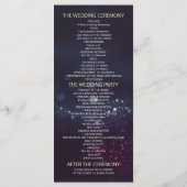 Hochzeitsprogramme Chic florale Lila String Lights Programm (Rückseite)