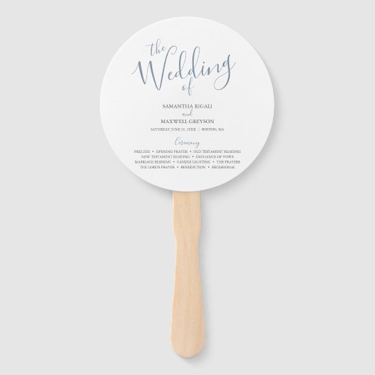 Hochzeitsprogramme Einzigartiges Minimalistisches  Fächer (Vorderseite)