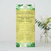 Hochzeitsprogramme | Exotische tropische Blätter Programm (Stehend Vorderseite)