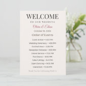 Hochzeitsprogramme Flache Zeremonie Elegantes Erin Programm (Stehend Vorderseite)