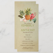 Hochzeitsprogramme für Ananas Programm (Vorne/Hinten)