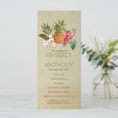 Hochzeitsprogramme für Ananas Programm (Stehend Vorderseite)