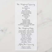 Hochzeitsprogramme für Anker Programm (Rückseite)