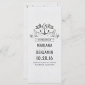 Hochzeitsprogramme für Anker Programm (Vorne/Hinten)