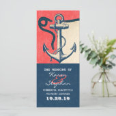 Hochzeitsprogramme für Anker Programm (Stehend Vorderseite)